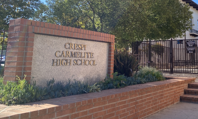 Crespi Carmelite High School sign