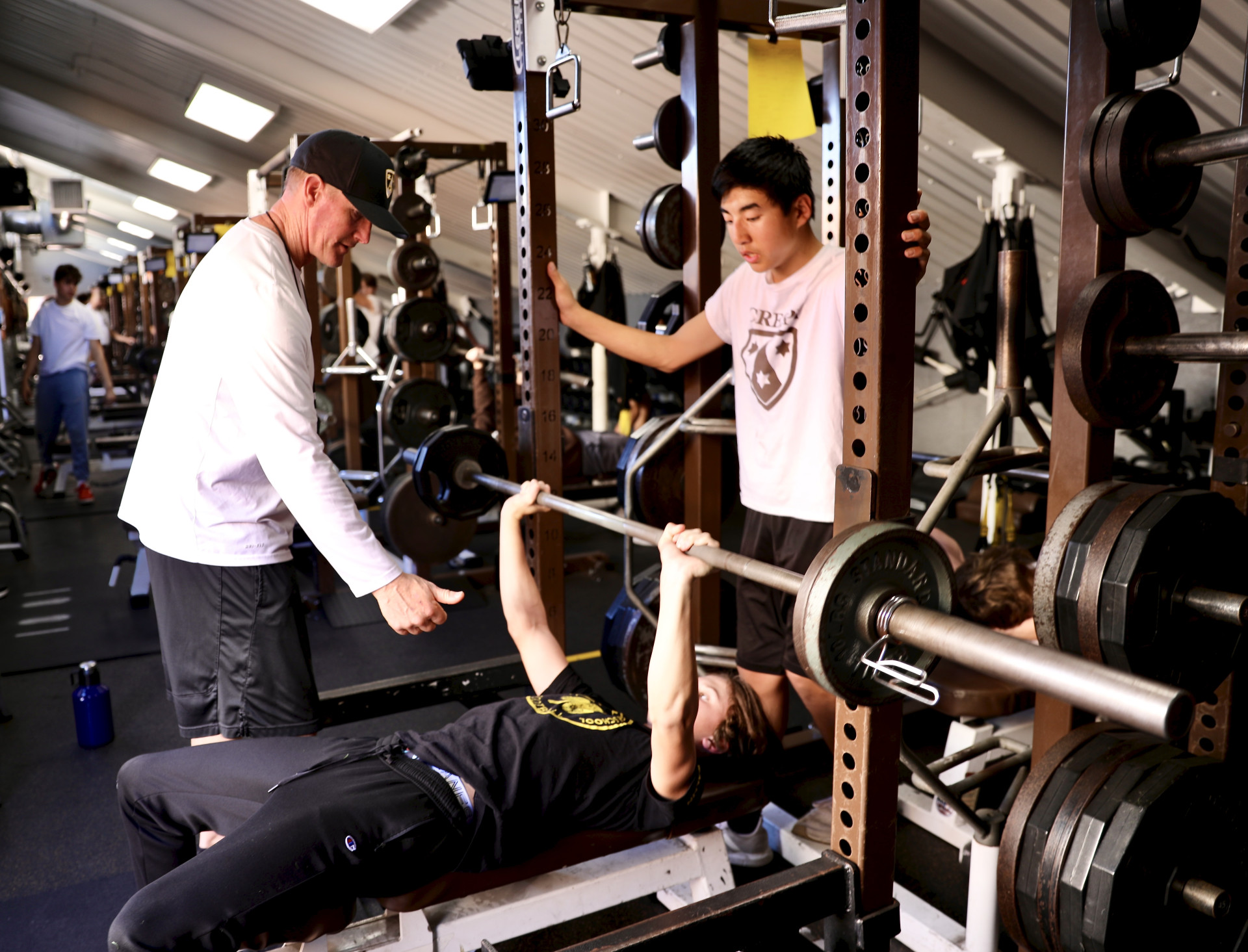 students strength training